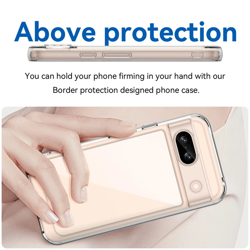 For Google Pixel 8A Case Cover Google Pixel 8A 7 8 Pro 7A 6A Capas New Back Shockproof Transparent Colour Fundas Google Pixel 8A