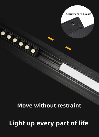 Magnetic Track Light Grille Flood Lamp Modern Embedded Flexible Linear Fixture LED Spotlight DC48V Ceiling Indoor Living