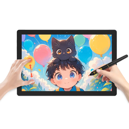 BOSTO BT-101A Portable Graphics Drawing Tablet 10.1 Inch IPS Screen Display with Finger Touch Anti-glare 16384 Pressure Level