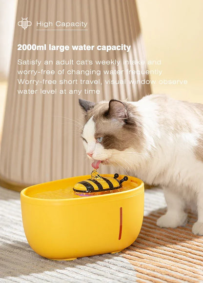 2L Cat Water Fountain Auto Filter USB Electric Mute Drinker Bowl Recirculate Filtring Drinker for Cats Dog Pet Water Dispenser