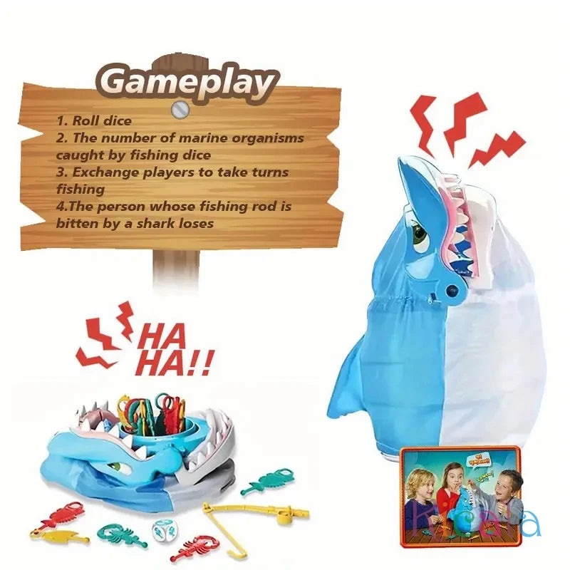 Shark Bite Family Game Colorful Sea Creatures Fishing Adventure Party Game Toys For Kids Adults Christmas Birthday Toy Gifts