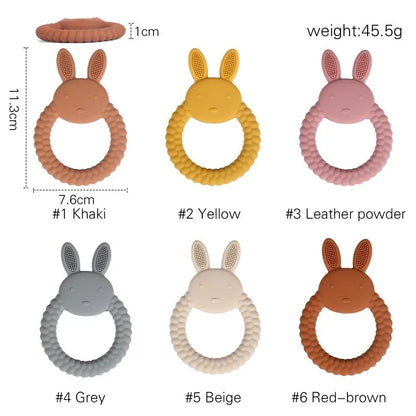 Baby Silicone Teethers Animal Food Grade Silicone Baby 0-12 Toys Silicone Teeth Grinding Stick Newborn Pacifier Accessories Toys