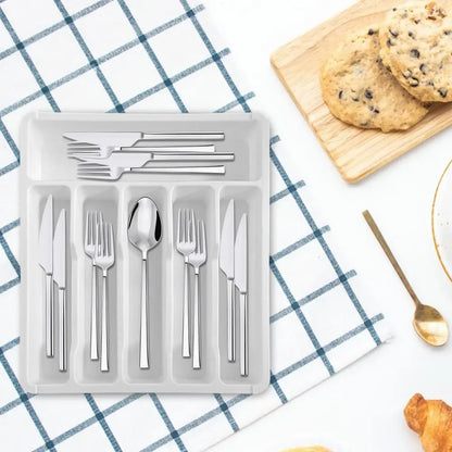 35*31cm Drawer Organizer Tray For Kitchen Drawer Expandable Cutlery Holder Adjustable Utensil Divider Spatula Gadgets Storage