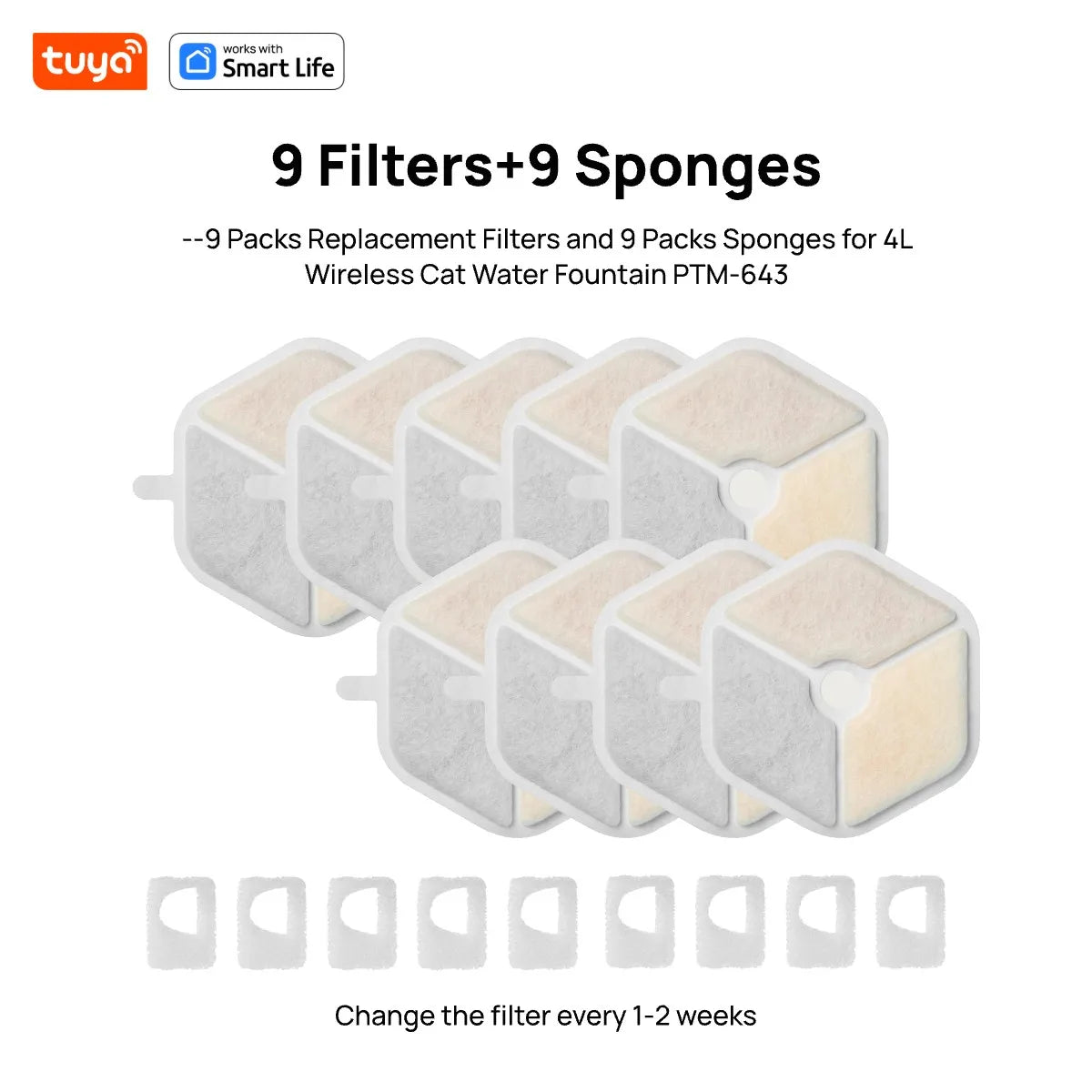 TuyaSmart Cat Fountain Battery Operated,Cat Water FountainSUS304Radar Sensing withMotion Sensor,Ultra Quiet PumpMulti-Filtration