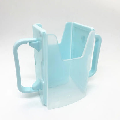 Infant Anti-Spill Cup Holder Bottle Cup Milk Holder Adjustable Safety Plastic Baby Toddler Juice Box Drinking