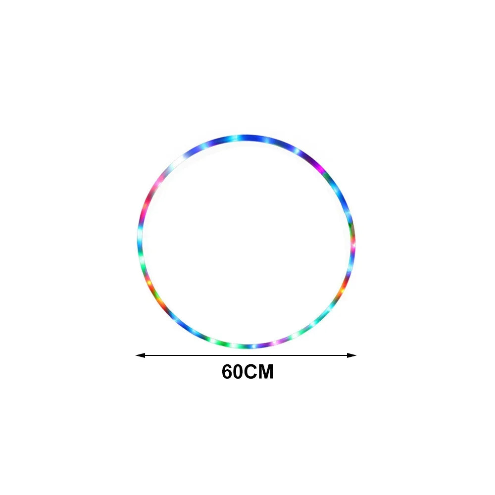 CrossFit Folding Exercise Circle Fitness Equipment LED Colour Fitness Circle Performing Arts Abdominal Weight Loss Light Fitness