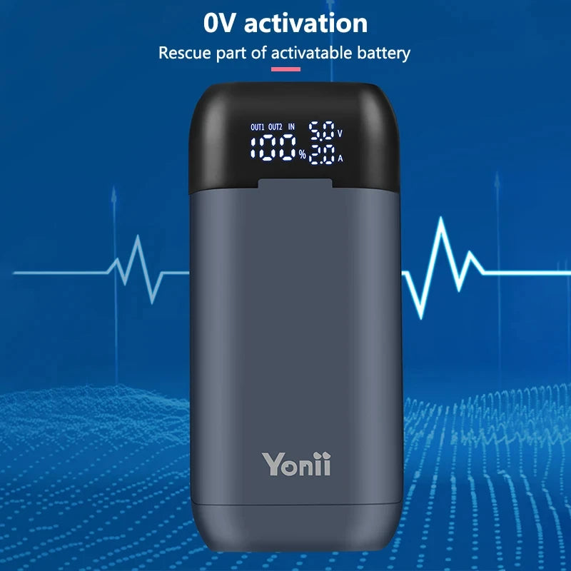 Battery Charger Case 18650 21700 20700 Rechargable Lithium Li-ion Batteries DIY Power Bank Portable Charger QC3.0 Fast Charging