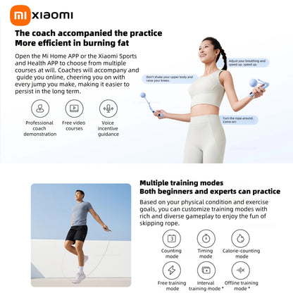 Xiaomi Mijia Smart Skipping Rope 2 High-precision Digital Counter With App Calorie Calculation Sport Fitness Jump Rope