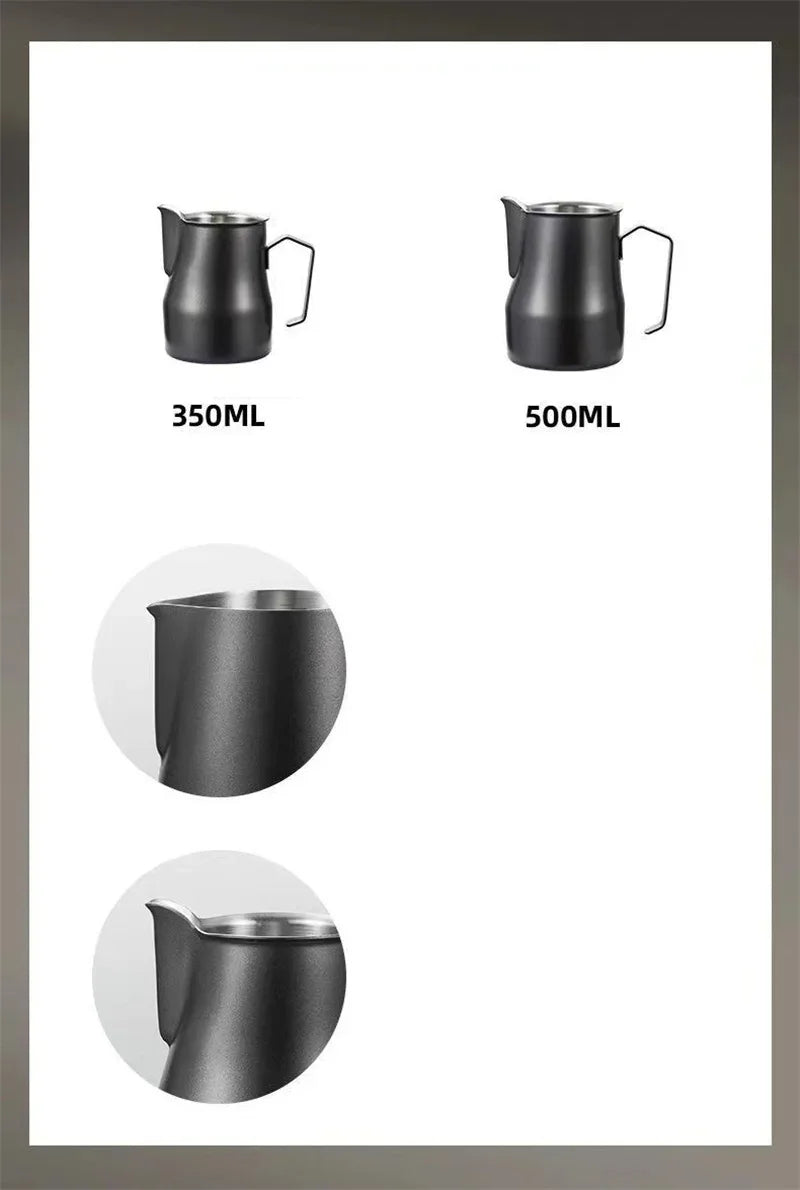 Coffee Milk Frothing Pitcher Jug Stainless Steel With Scale Espresso Steaming Pitchers Professional Milk Foam Jug Barista Craft