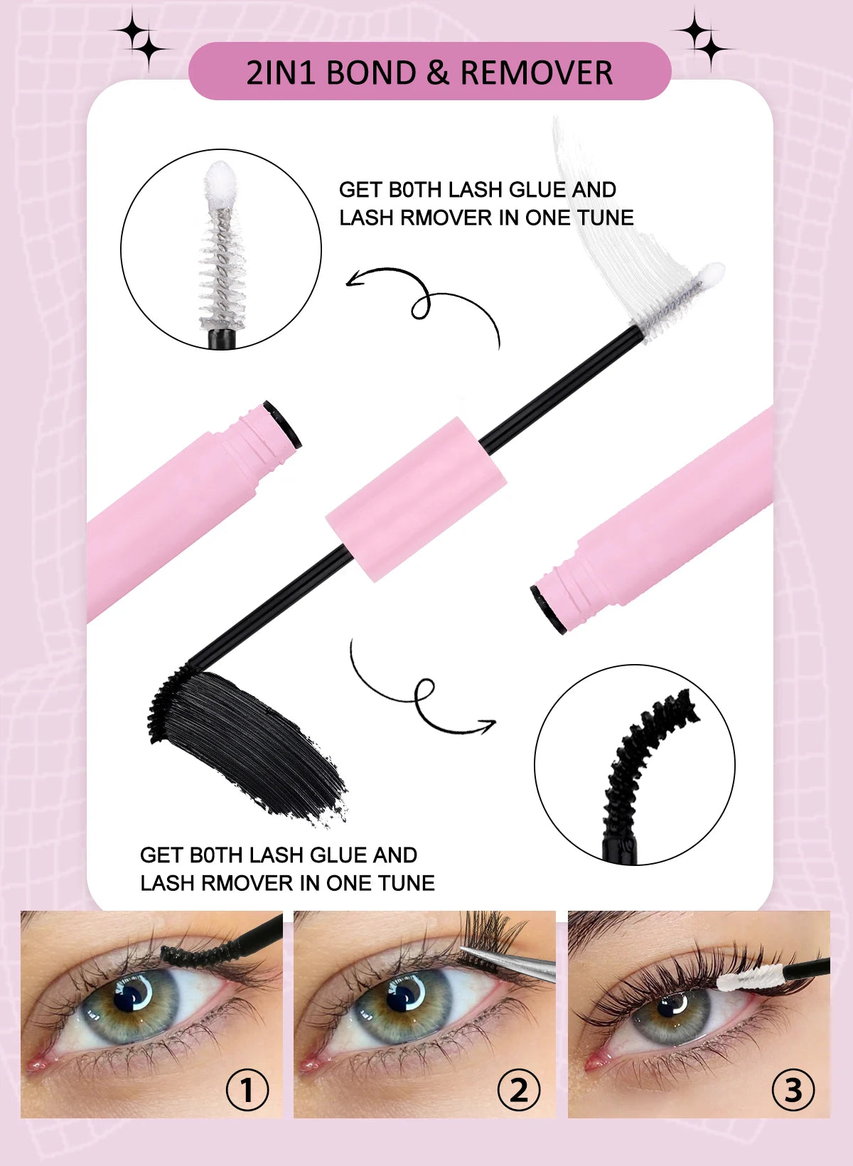 Diy Lash Extension Kit Cluster Eyelash Extension Kit Individual Lashes Kit Lash Bond and Seal Lash Glue and Lash Tweezers Makeup