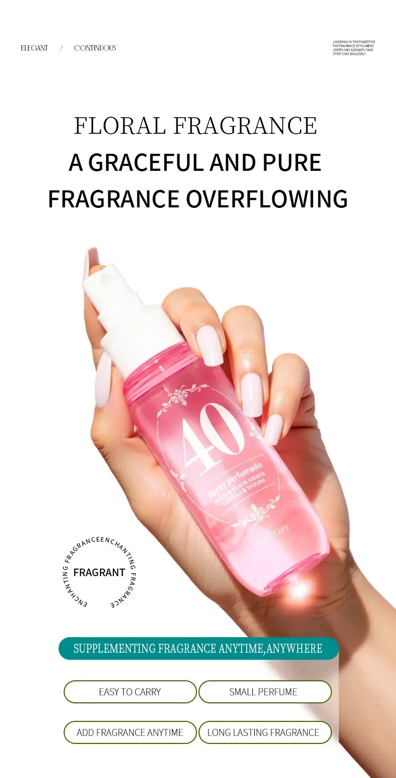 Body fragrance spray Fresh air Scent Long Fruity Non-irritating Portable Liquid Perfume Moisturizes Skin For Men And Women 90ml