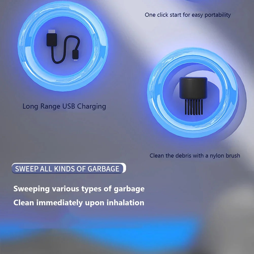 New Mini Vacuum Cleaner Smart Robot Portable Vacuum Cleaner Detachable Nozzle Wireless Vacuum Cleaners Smart Home Cleaning Tools