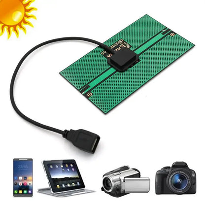 5.5V 300mA 1 65W Solar Panel Power Bank USB Mobile Phone Charger Portable Charging Board Device Outdoor Hiking