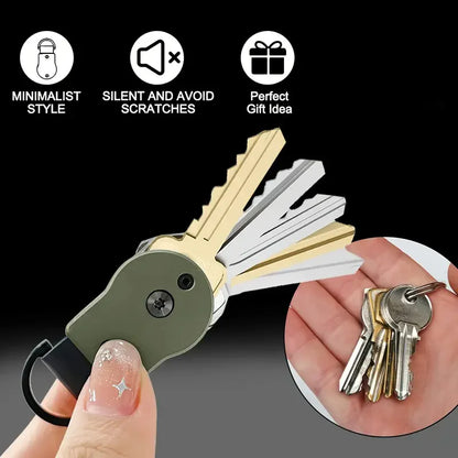Key Organizer Compact Key Holder Metal Key Chain Minimalist key case key holder for keychain Secures 1-5 Keys
