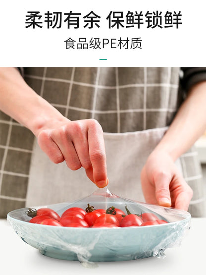 Large Roll Fresh-keeping Film PE Food Household Economic High Temperature Resistant Kitchen Food Packaging Food Wrap Food Cover