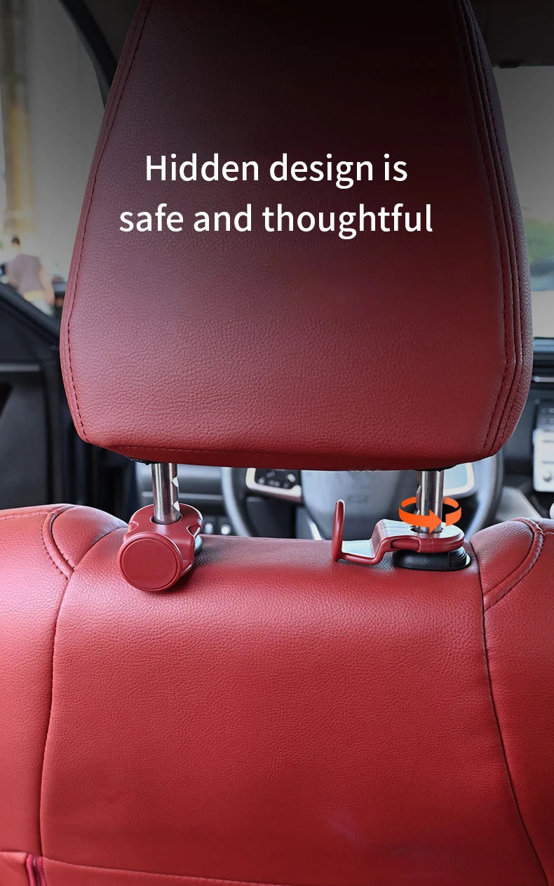 2pcs Universal Auto Seat Headrest Hooks Storage Hanger ABS Car Hook Vehicle Back Seat Organizer Holder Car Interior Accessories