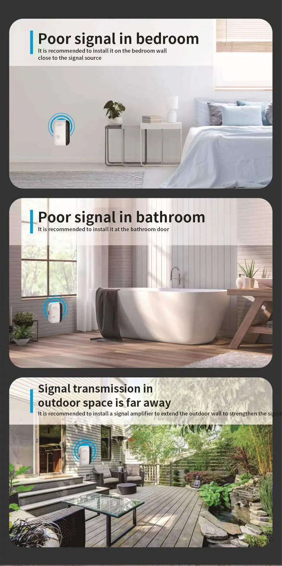 WiFi Repeater 300Mbps WiFi Extender Amplifier WiFi Booster Wi Fi Signal 802.11N Long Range Wireless Wi-Fi Repeater Access Point