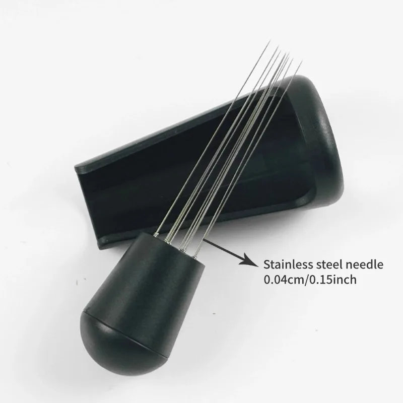 Espresso Coffee Stirring Tool, Coffee Powder Stirrer, Needle Distributor, Wood Handle, Barista Hand Distribution Tool