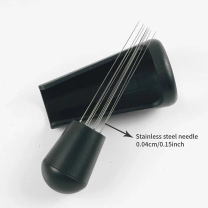 Espresso Coffee Stirring Tool, Coffee Powder Stirrer, Needle Distributor, Wood Handle, Barista Hand Distribution Tool