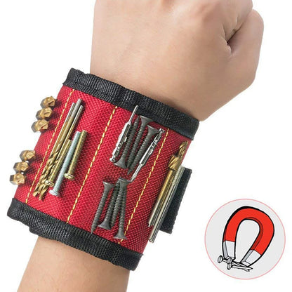 Magnetic Wristband Five Rows of Ten Magnets for Holding Screws,Drilling Bits,Nails,Wrist Tool Holder Belts with Strong Magnets