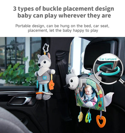 Baby Mirror Car Seat Toys Baby Rear Mirror Hanging Toys Kids Monitor Infant Tummy Time Toys Travel Toys Babies Carseat Toy Gifts