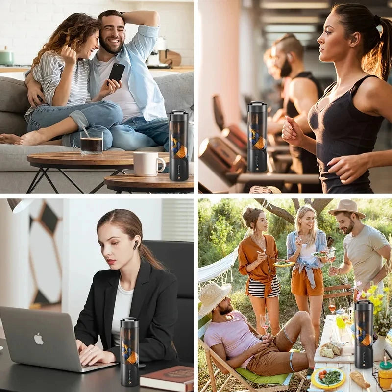 New Portable Blender Fresh Juice Mixer Electric Wireless Charge Mini Fruit Mixers Juicer Cup Blender Milkshake Juice Maker Ma