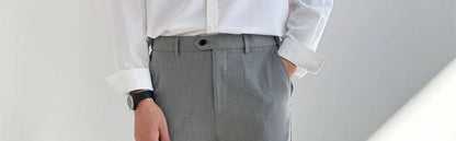 Office Social Tailoring Work Black Male Suit Trousers Business Men's Summer Pants Elegant 2024 Thin Casual Fabric Slacks Wear Up