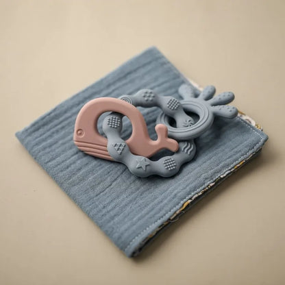 Baby Silicone Teethers Animal Food Grade Silicone Baby 0-12 Toys Silicone Teeth Grinding Stick Newborn Pacifier Accessories Toys