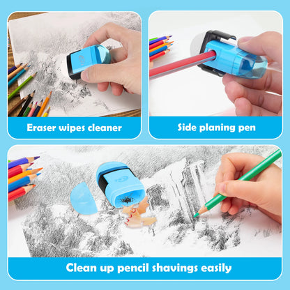Pencil Sharpener With Eraser  Dual-Purpose Student supplies Cute Stationery Back to School