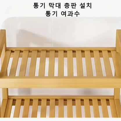 Dirty Clothes Basket Wood Vine Weaving Laundry Hamper Multi-function Bathroom Rack Large Capacity Laundry Baskets Storage Rack