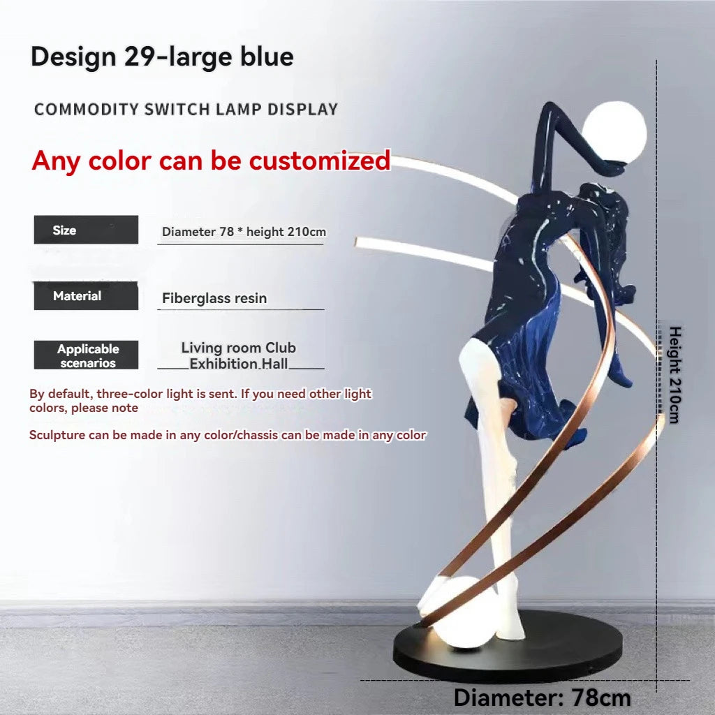 Misha White Goddess Statue Floor Lamp , Liberty Sculpture Floor Lamp , Art Human Floor Lamp