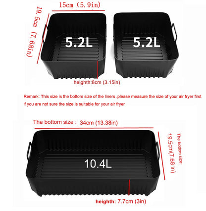 Silicone Air Fryer Liners for Ninja AF500UK 10.4L Air Fryer Silicone Liner for Ninja Air Fryer Accessories
