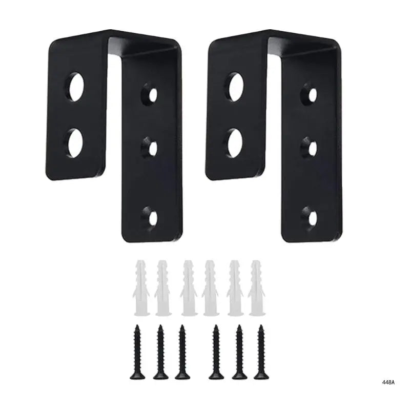 Door Barricades Clamps Brackets Set Us-Shaped Bar Security Door Locks Supports for Home Barn Shed Garage Gate Door