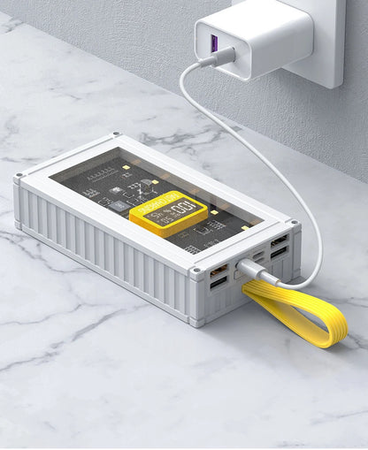 30000mAh 50000mAh 120W Fast Charging Transparent Power Bank 200000mAh Large-capacity Mobile Power Supply BCAK  Mobile Phones