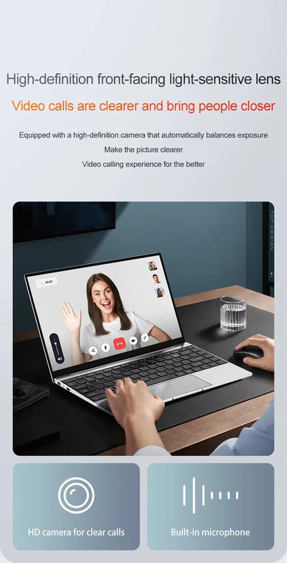 Laptop Computer 14.1" Intel 12GB RAM 1TB 2TB SSD Windows 11 Notebook Office Learn Recreation Entertainment Portable Laptops