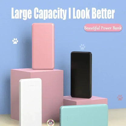 New Portable Power Bank 20000mAh Ultra Large Capacity 10W Super Fast Charger Dual Output Dual Input Design External Battery Pack
