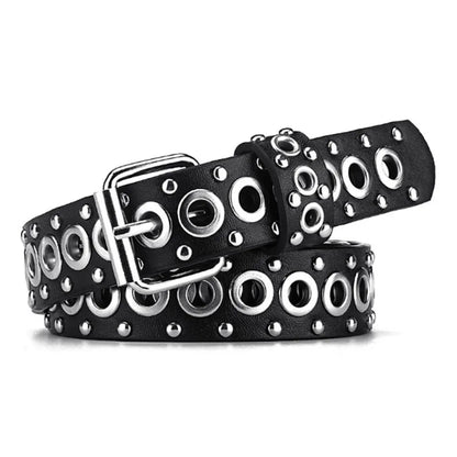 Women's Belt Fashionable Rivet Thin Belt Personalized Needle Buckle Belt Street Trend Punk HipHop Style Y2K Belt With Jeans Belt