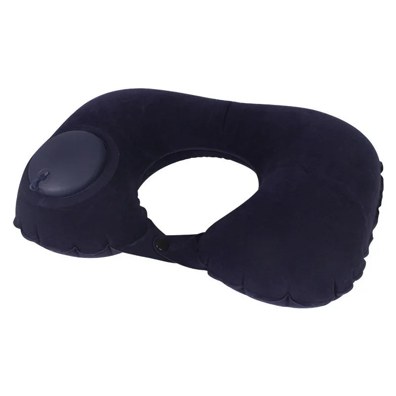 1pc Travel Pillows Airplanes Inflatable Super Light Portable Neck Pillow U-Shape Automatic Inflatable Cervical Vertebr Pillow