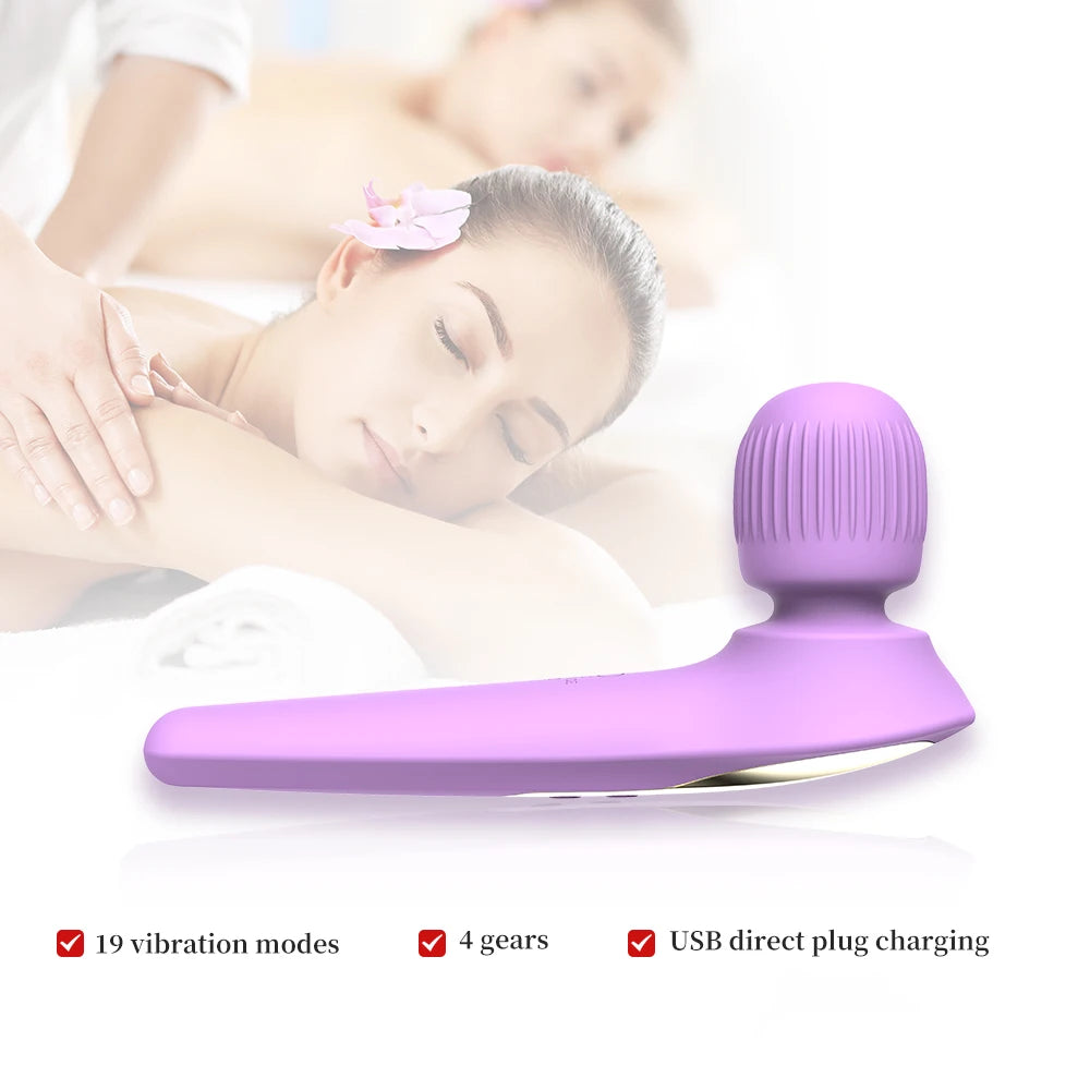 Portable Massage Gun 19 Mode 4 Speed Personal Handheld Vibrating Massager Deep Tissue Muscle Percussion Massager For Full Body