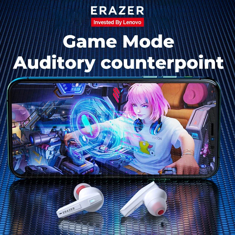 Lenovo ERAZER XT86 Gaming Earphones Bluetooth 5.4 Wireless Earphones Stereo Earphones with Microphone Low Latency GM2 Earphones