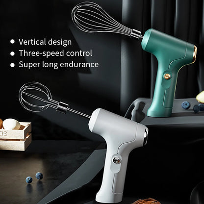 Electric Food Mixer Dough Blender Egg Beater USB Wireless Hand Blender Spiral Whisk Cream Mixer For Kitchen Cooking Tools