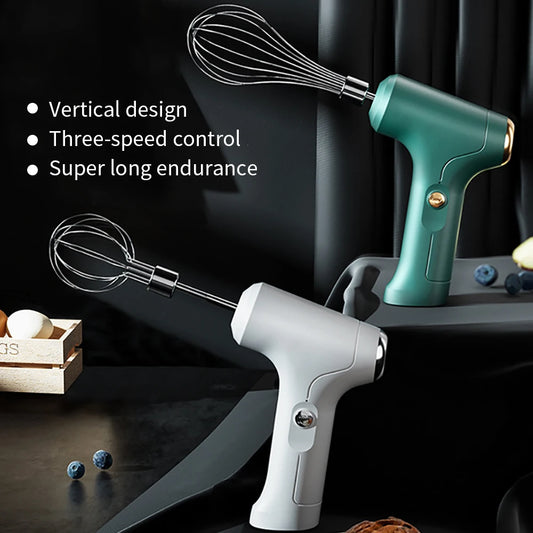 Electric Food Mixer Dough Blender Egg Beater USB Wireless Hand Blender Spiral Whisk Cream Mixer For Kitchen Cooking Tools