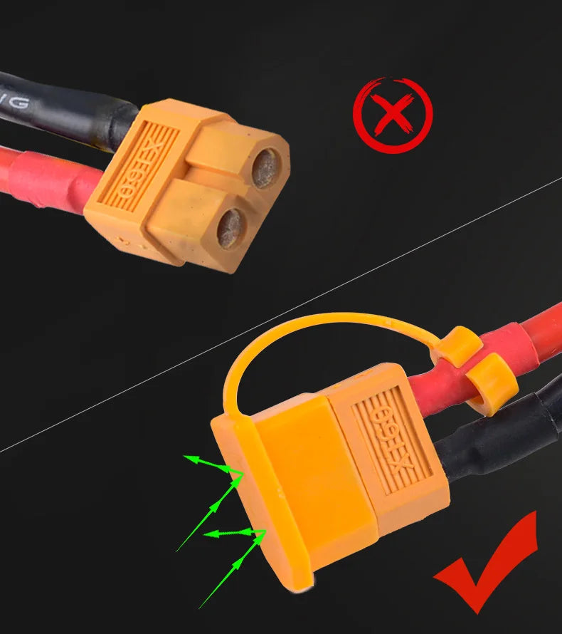 10 pcs XT60 Plug Rubber Terminal Insulated Protective Cover Caps Case Suitable for Rc Lipo Battery