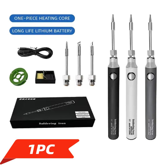 Portable Soldering Iron 1100mAh Mini Soldering Iron Kit USB Rechargeable Welding Soldering Iron Tool