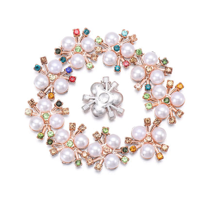 10 PCs 15/20/25MM Round Metal Rhinestone Buttons for Clothing DIY Sewing Accessories Wholesale Luxury Fashion Apparel Decoration