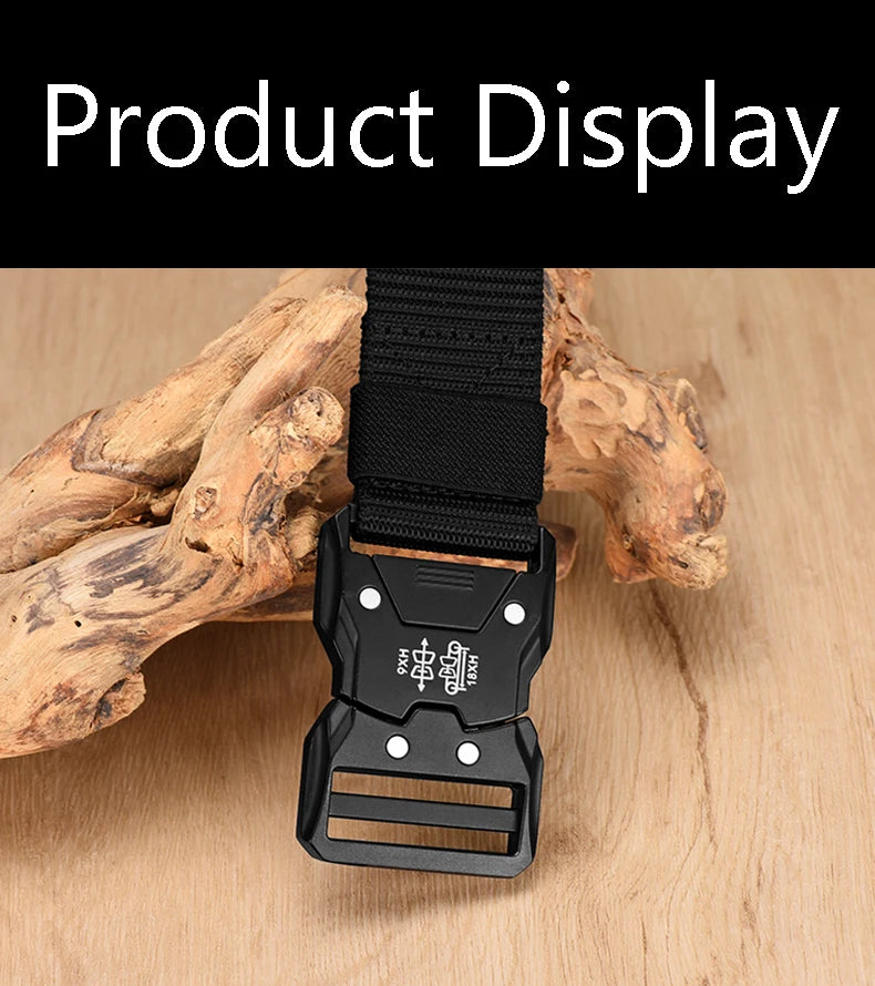 Casual Men's Canvas Belt Tactical Belt Outdoor Sports Belt Fashionable Training Belt