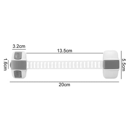 Plastic Child Safety Lock 20cm Multi-Function Drawer Locks Anti-Pinch Anti-Clamp Refrigerator Safety Buckle
