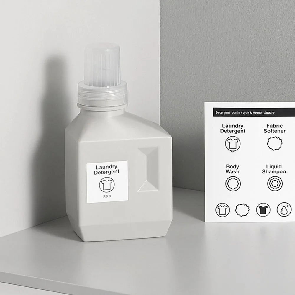 400/600/1000ml Household Softener Laundry Detergent Bottles Storage Container Shampoo Shower Detergent Dispenser