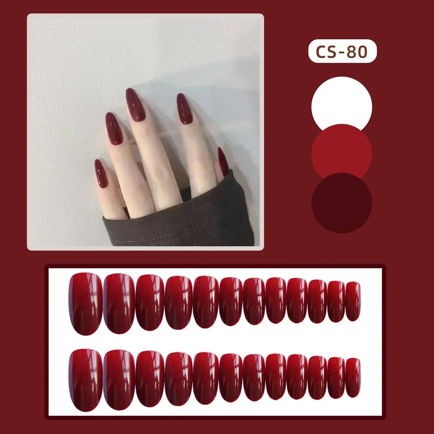 24pcs/Box Long Coffin False Nails Art Rose with Glue Wearable Nude Pink White Color Jelly Nails Tips Full Cover Press on Nails