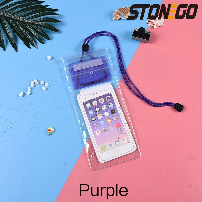 Transparent Mobile Phone Waterproof Bag Universal Mobile Phone Case for Swimming Diving Outdoor Mobile Phone Waterproof Pouch